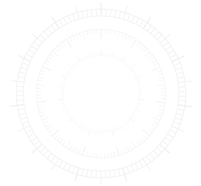 Concentric circles with markings.